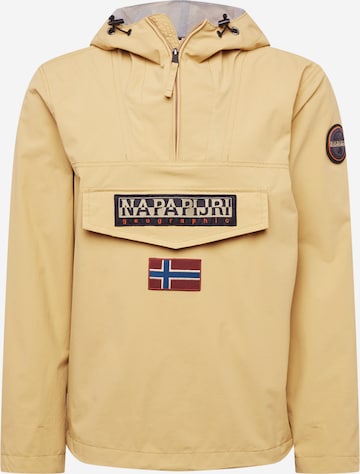 Veste fonctionnelle 'RAINFOREST' NAPAPIJRI en beige : devant