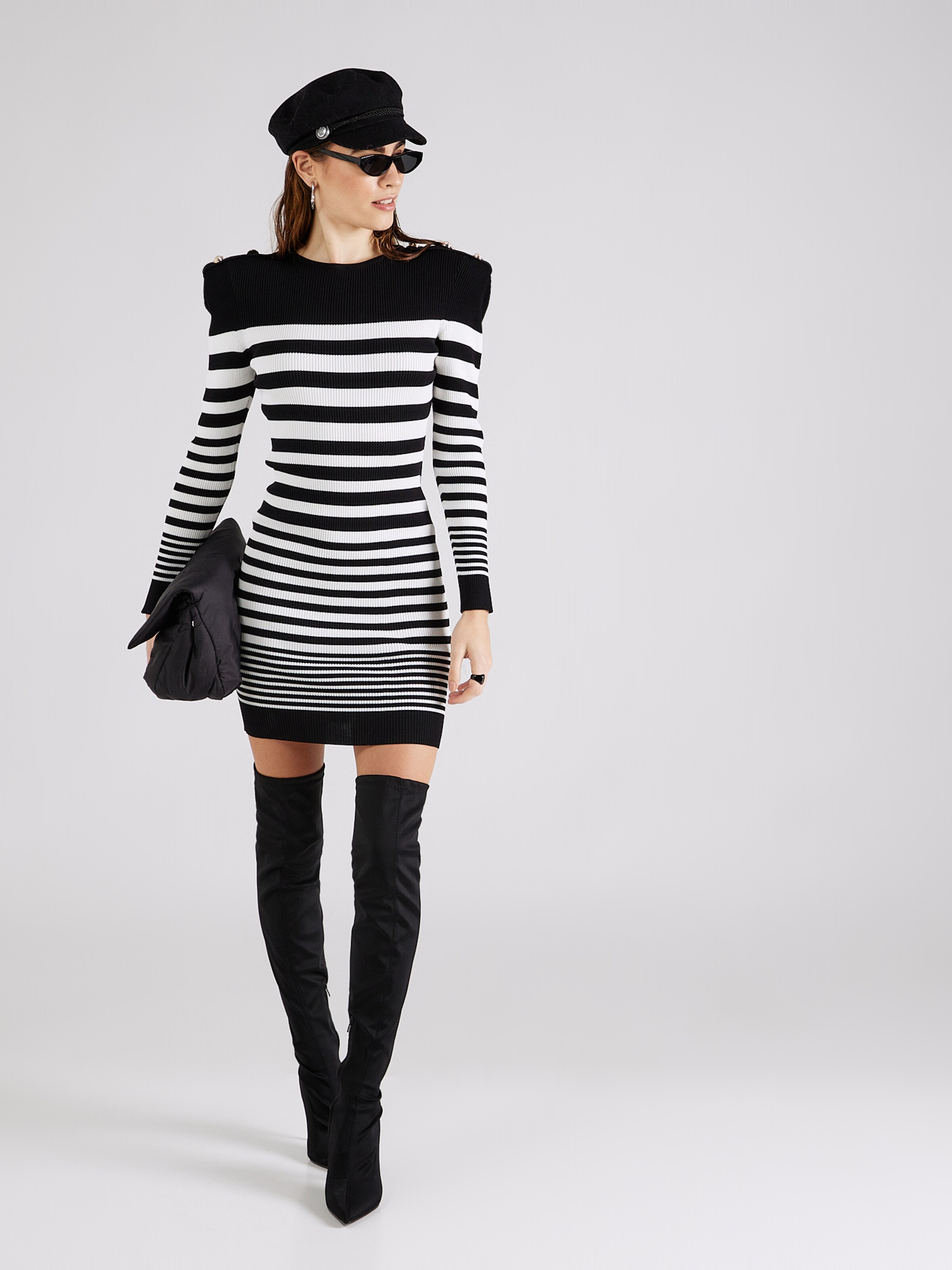 Karen Millen Knitted dress in Black ABOUT YOU