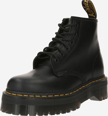 melns Dr. Martens Sienamie zābaki '101 Quad': no priekšpuses