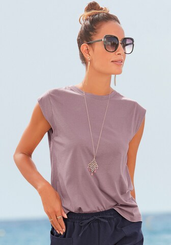 LASCANA Shirt in Purple: front