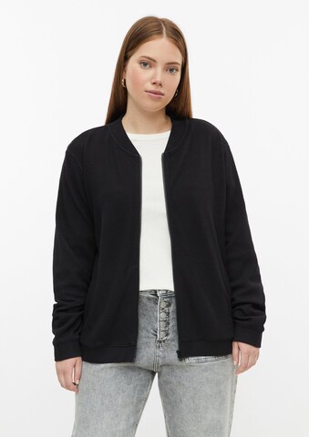 QS Sweat jacket in Black: front