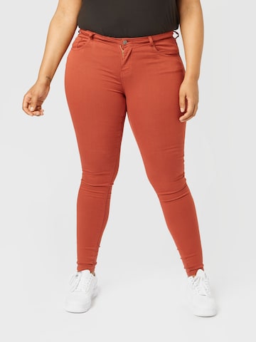 ONLY Carmakoma Skinny Jeans 'SARAH' in Rot: predná strana
