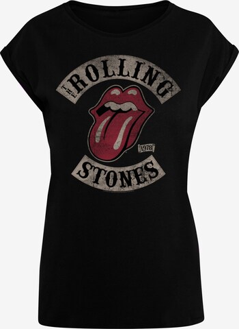 F4NT4STIC Shirt 'The Rolling Stones Tour '78 Blk' in Zwart: voorkant