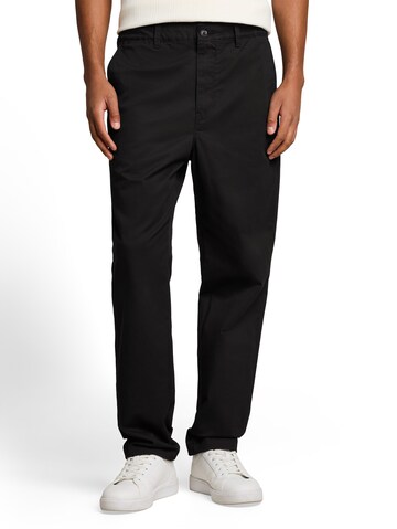 Loosefit Pantalon chino TOM TAILOR DENIM en noir : devant