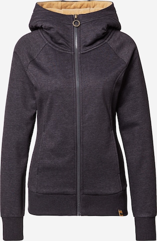 Fli Papigu Zip-Up Hoodie in Grey: front