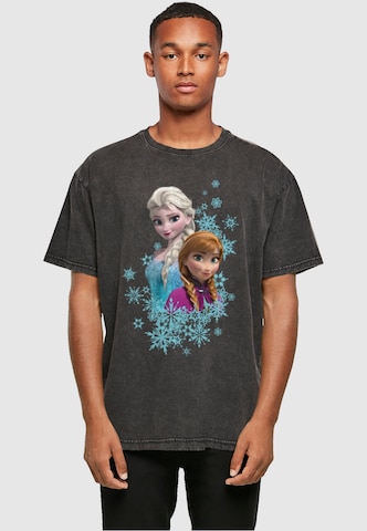 T-Shirt 'Frozen - Elsa And Anna Sisters' ABSOLUTE CULT en gris : devant