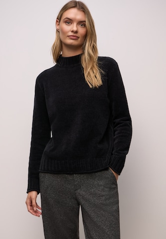 STREET ONE Sweater 'Chenille' in Black: front