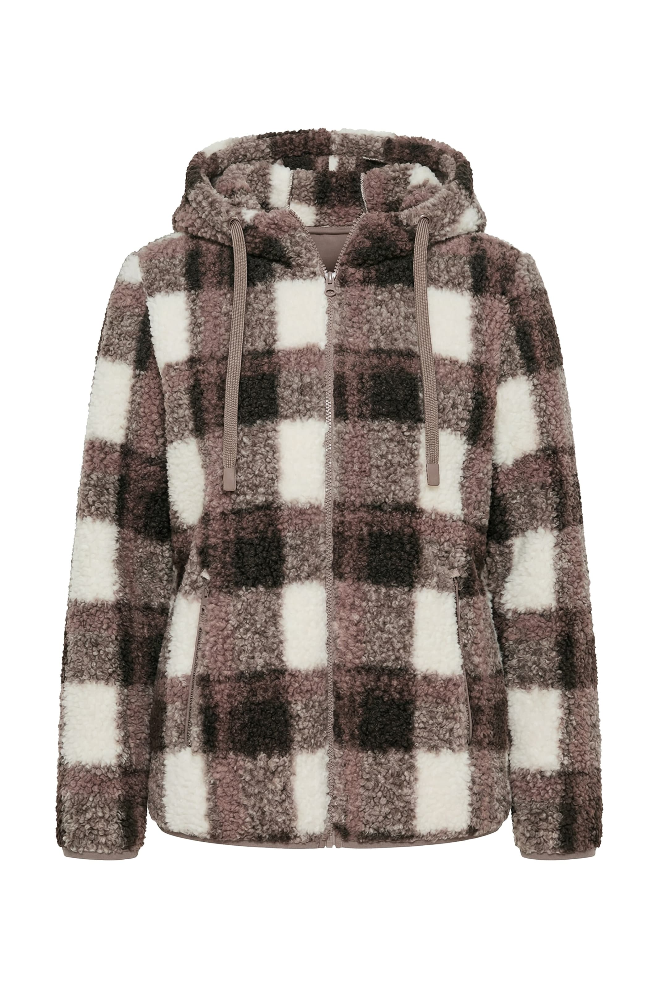 Ulla Popken Sweatjacke in Braun: Vorderseite