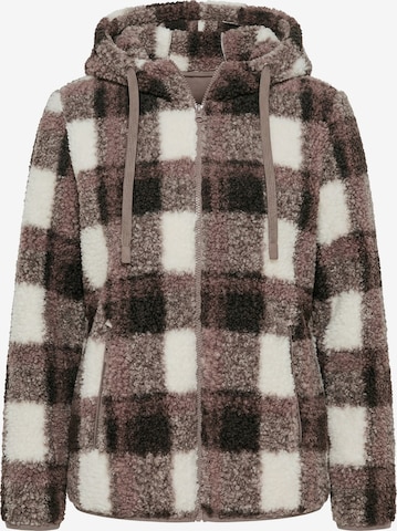 Veste de survêtement Ulla Popken en marron : devant