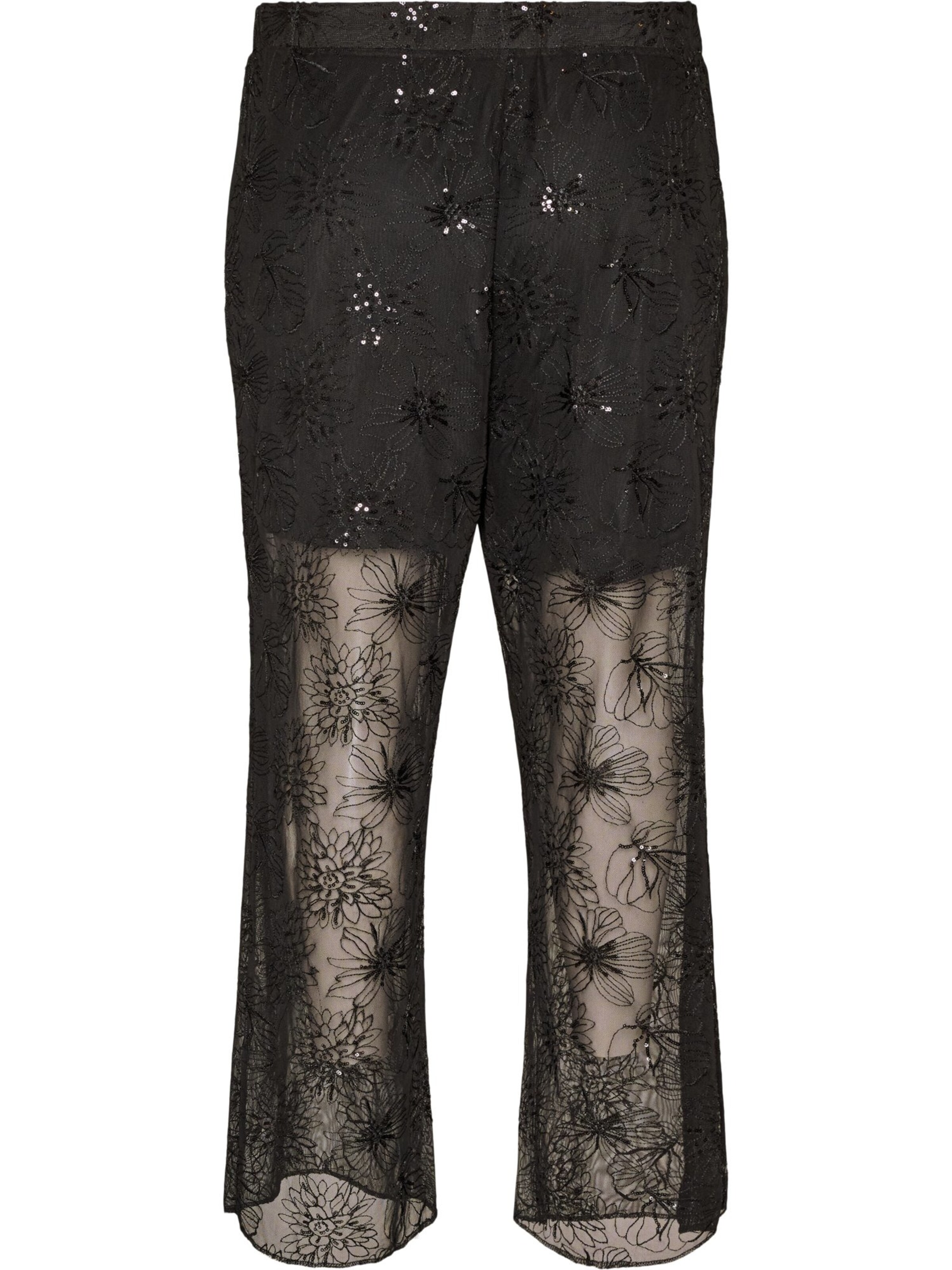 Zizzi Regular Hosen 'MASMIN' in Schwarz: Vorderseite