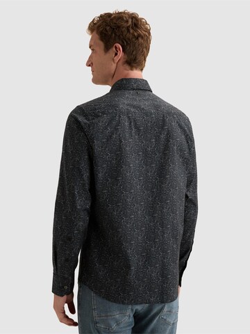 VANGUARD Regular fit Overhemd 'Shirt in poplin with stretch and allover print' in Blauw