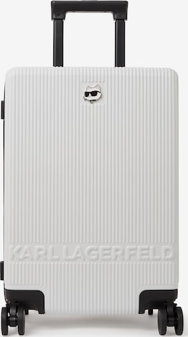 Karl LagerfeldKovčeg na kotače 'Ikon Choupette' - bijela boja: prednji dio