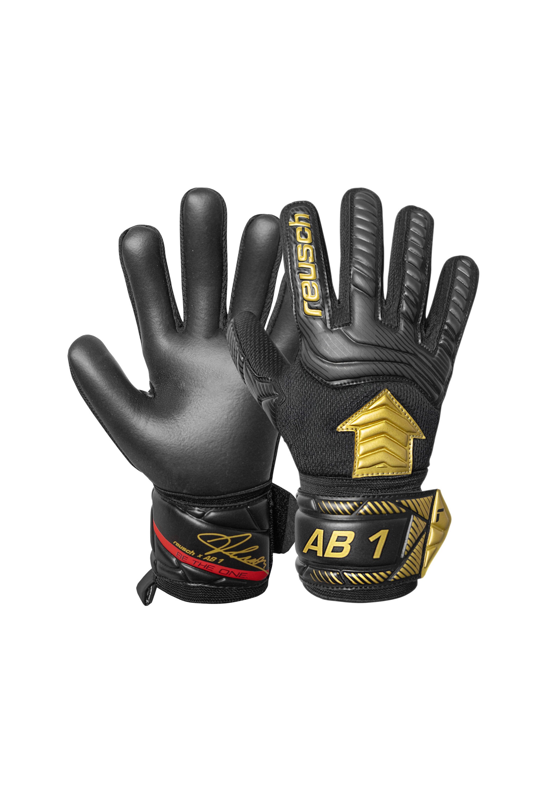 REUSCH Sporthandschoenen 'Attrakt AB1 Silver Junior' in Goud: voorkant