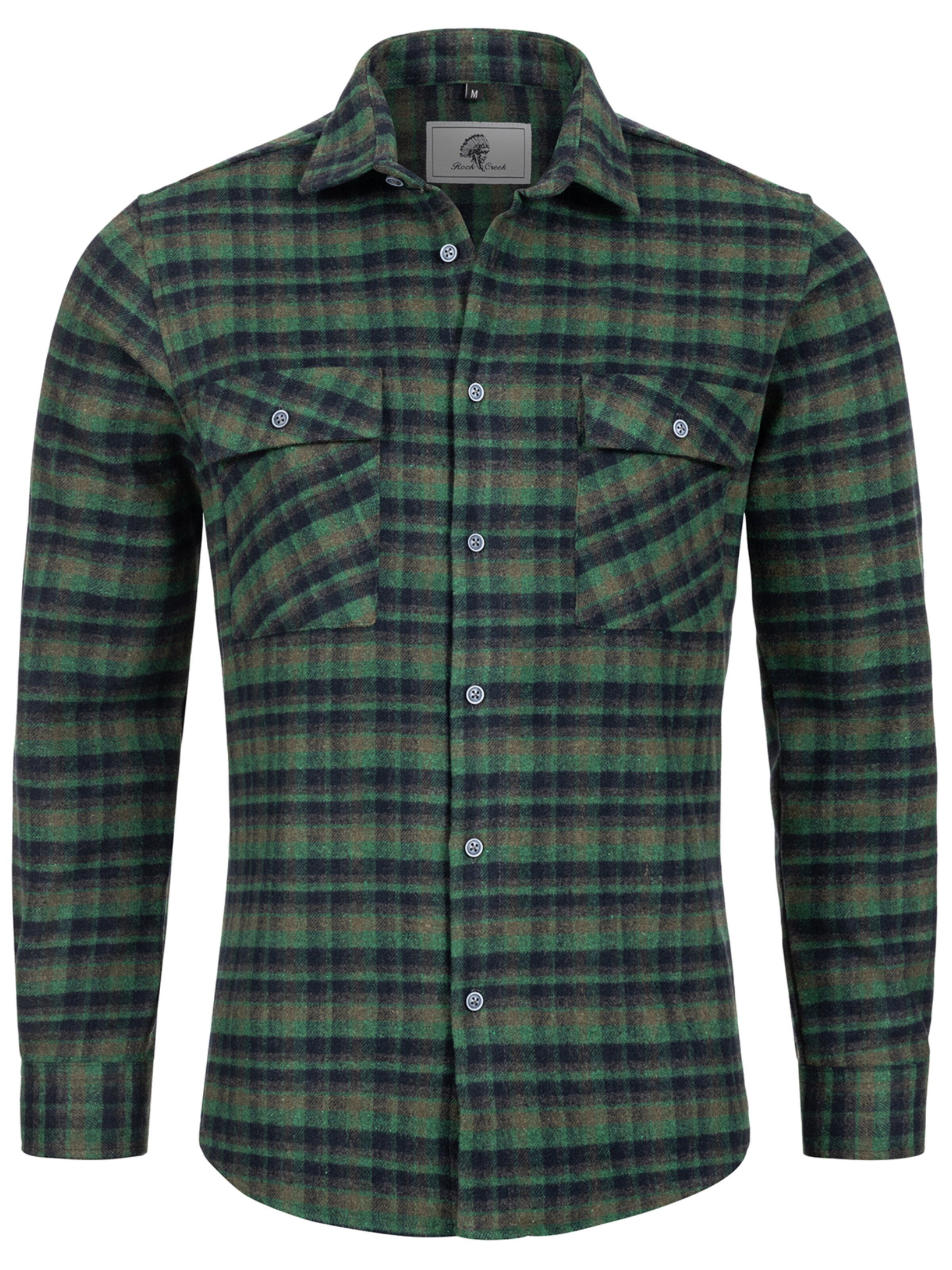 Rock Creek Regular Fit Hemd in Grün: Vorderseite