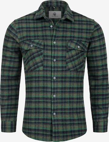 Rock Creek Button Up Shirt in Green: front