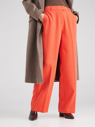 COMMA Wide leg Broek in Oranje: voorkant