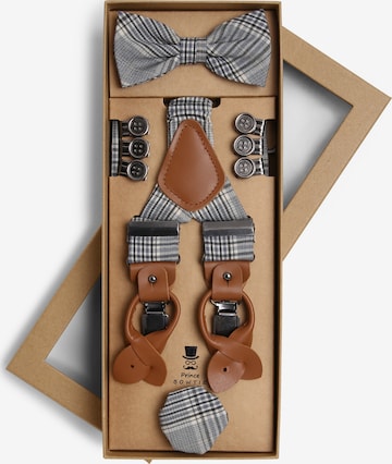Prince BOWTIE Suspenders in Grey: front