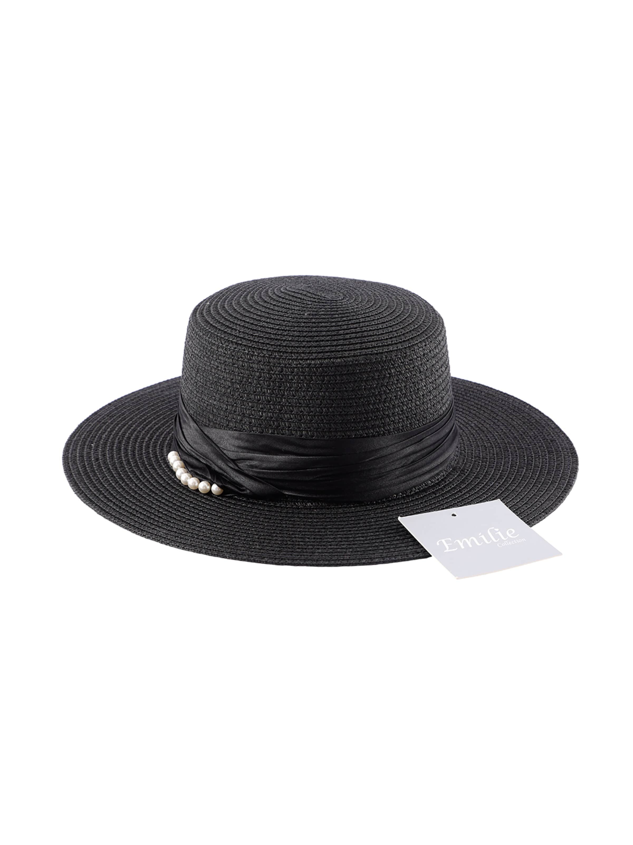 Cappello 'hat pearls' di Emilie collection in nero