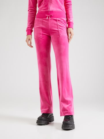 Juicy Couture Обычный Штаны 'DEL RAY' в Ярко-розовый: спереди