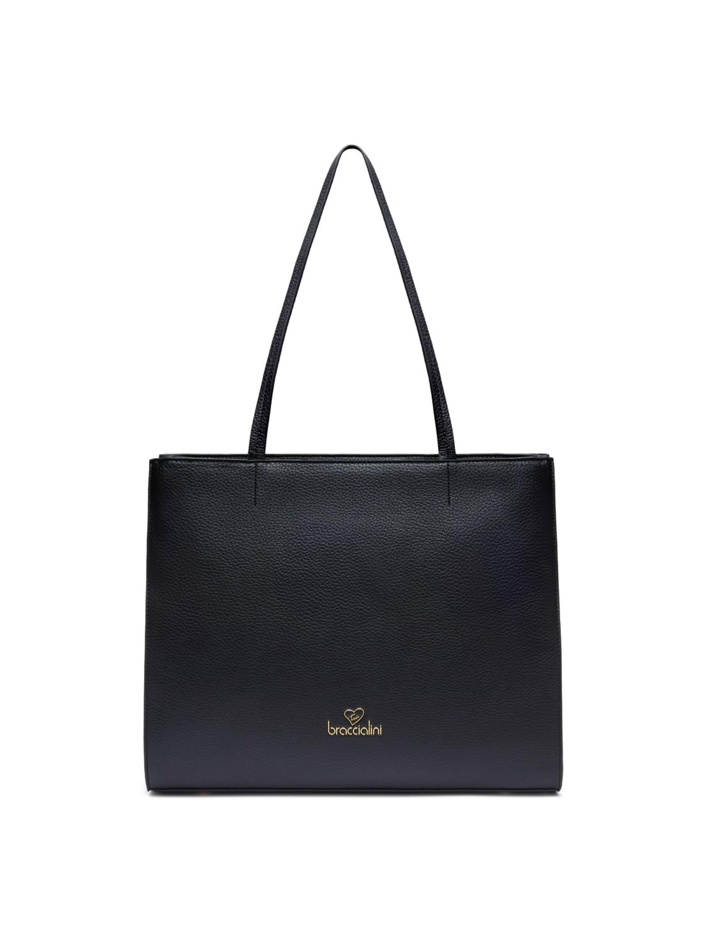 Shopper 'Meg' di Braccialini in nero: frontale