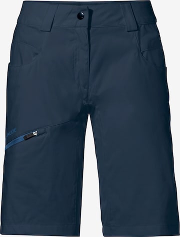 VAUDE Regular Outdoor Pants 'Skarvan' in Blue: front