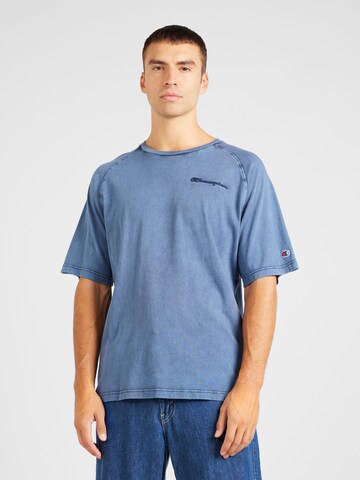 T-Shirt Champion Authentic Athletic Apparel en bleu : devant