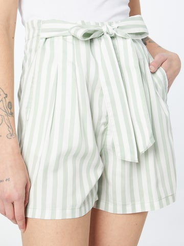 VERO MODA Regular Pleat-Front Pants 'Mia' in Green