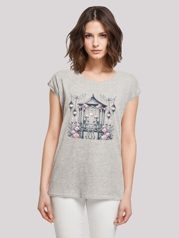 T-shirt 'Skelett Paar Valentinstag' F4NT4STIC en gris : devant