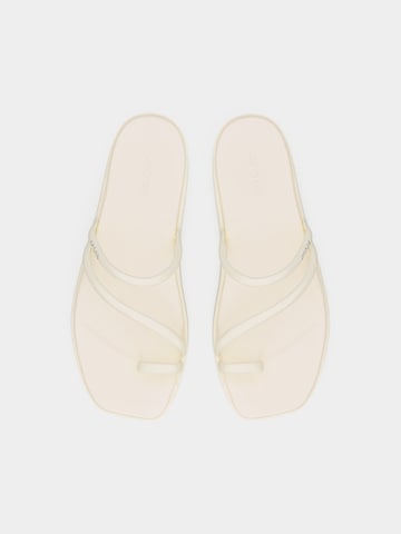 Crocs Zehentrenner 'Miami Toe Loop' in Beige