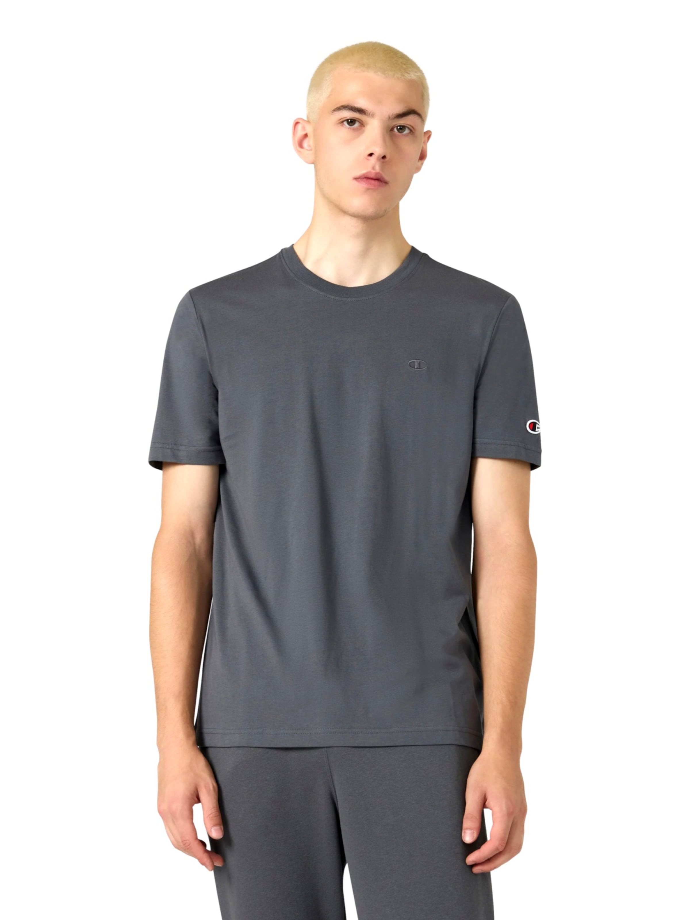 Champion Authentic Athletic Apparel T-Shirt in Grau: Vorderseite