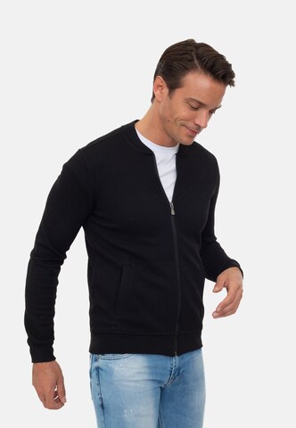 Sir Raymond Tailor Zip-Up Hoodie 'Bologna' in Black