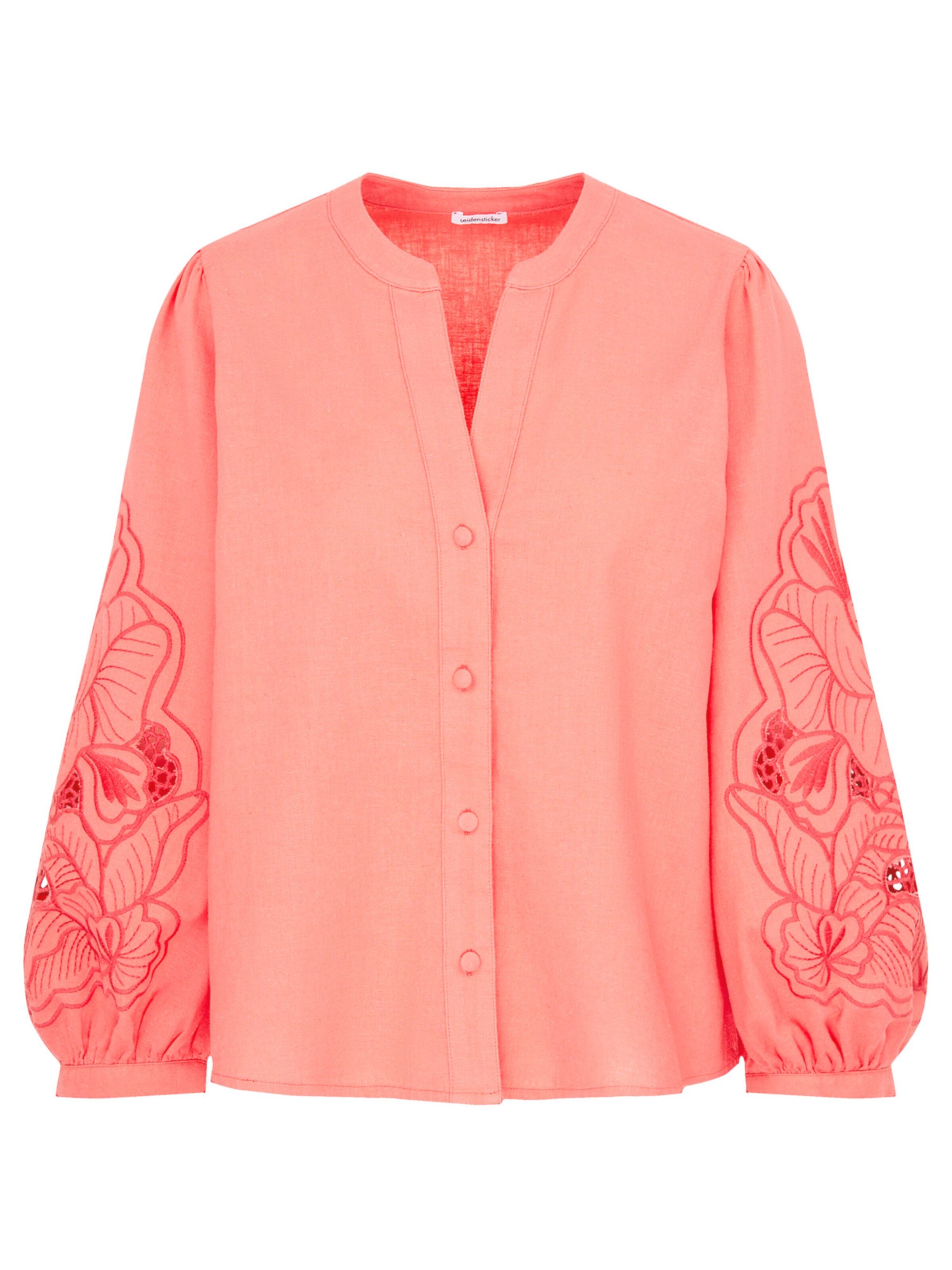 SEIDENSTICKER Tunika 'Schwarze Rose' in Pink: Vorderseite