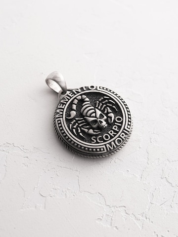 REYTEL Pendant 'SCORPIO. MEMENTO MORI' in Silver: front