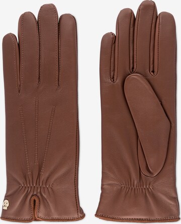 Roeckl Full Finger Gloves 'Antwerpen' in Brown: front