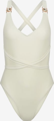 Maillot de bain 'Amour' Moda Minx en beige : devant