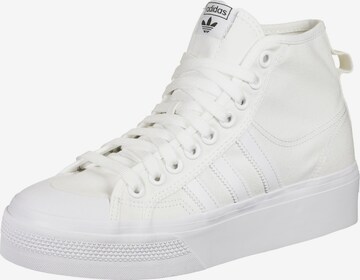 Baskets hautes 'Nizza' ADIDAS ORIGINALS en blanc : devant