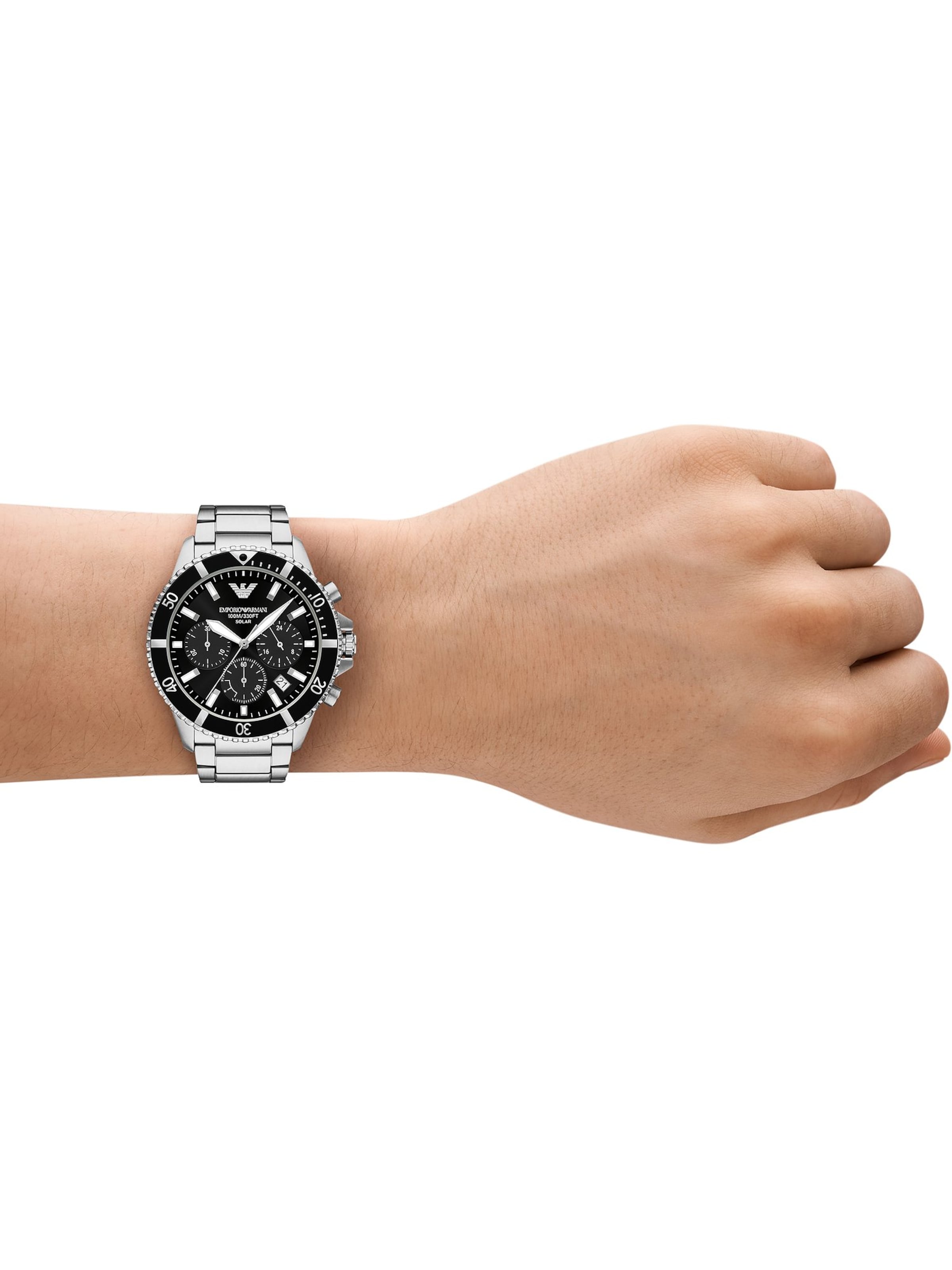 Emporio Armani Analoguhr in Schwarz: Vorderseite