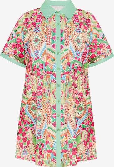 Usha Košilové šaty - světlemodrá / světle zelená / oranžová / pink, Produkt