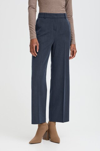 b.young Wide leg Broek 'DANTA' in Blauw: voorkant