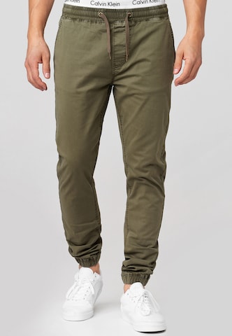 INDICODE JEANS Regular Broek 'Fields' in Groen: voorkant