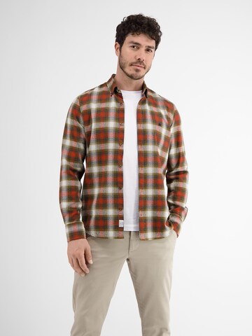 LERROS Regular fit Button Up Shirt in Brown: front