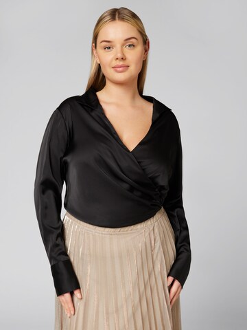 Guido Maria Kretschmer Curvy Blouse 'Jaden' in Zwart: voorkant