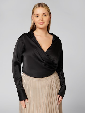 Guido Maria Kretschmer Curvy Blouse 'Jaden' in Zwart: voorkant