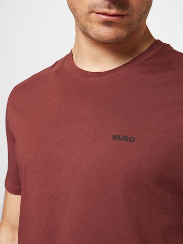 HUGO T-Shirt 'Dero' in Braun