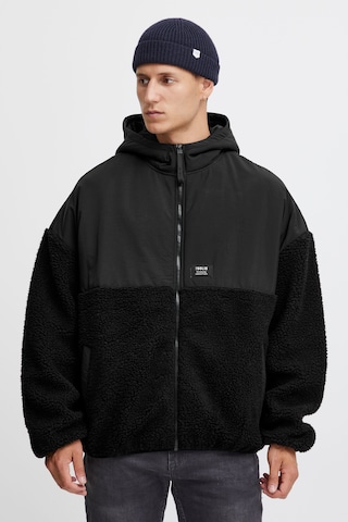 !Solid Fleecejacke 'Mark' in Schwarz: predná strana