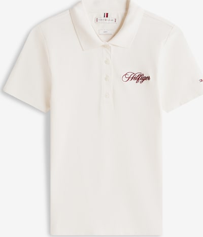 Marškinėliai iš TOMMY HILFIGER, spalva – vyno raudona spalva / balta, Prekių apžvalga