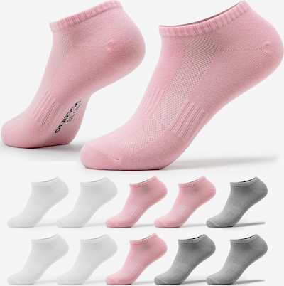 Occulto Sneaker Socken 'Diana' in grau / rosa / weiß, Produktansicht
