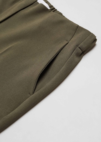 MANGO Regular Pleated Pants 'Cindy' in Green