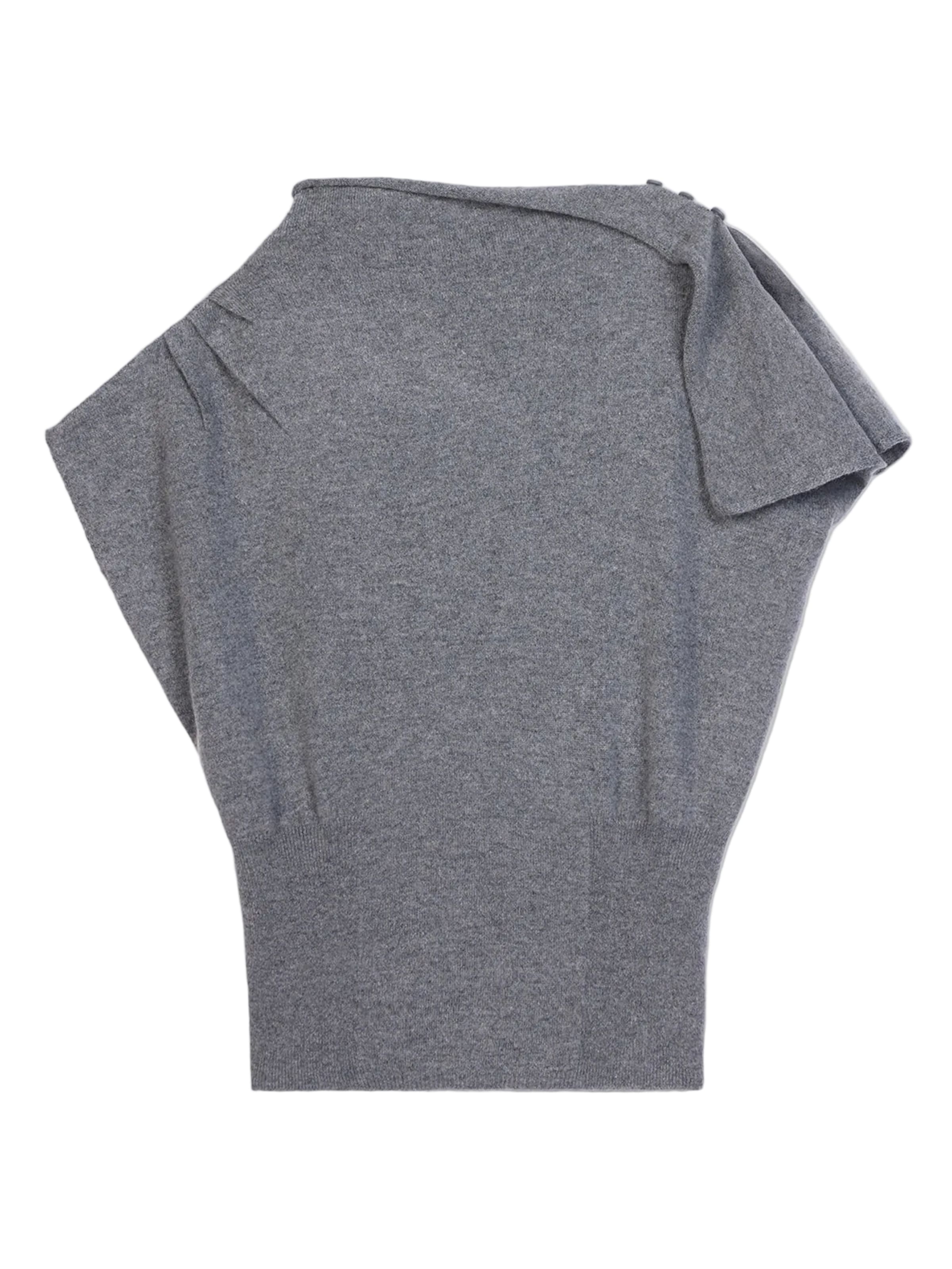 GOBI Cashmere Top in Grijs: voorkant