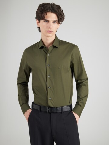 Michael Kors Slim Fit Skjorte i grøn: forside